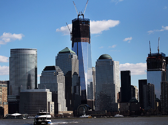 A Torre 1 do novo World Trade Center já conta com 90 dos planejados 104 andares