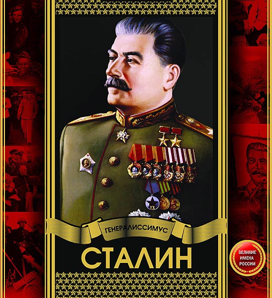 Foto mostra ex-ditador russo Josef Stlin em capa de caderno