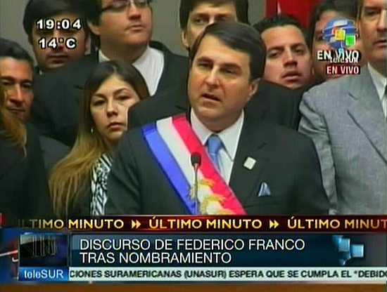 Vice paraguaio, Federico Franco, assume aps impeachment de Fernando Lugo