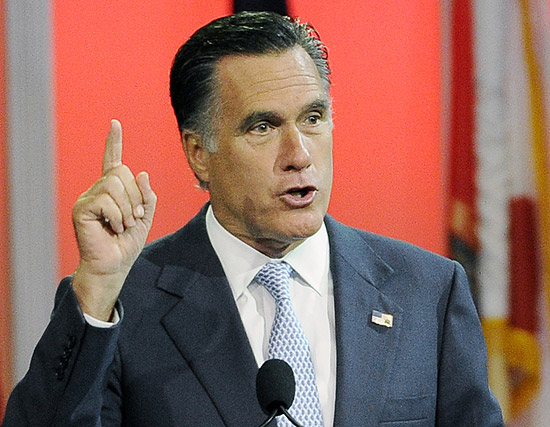 O candidato republicano Mitt Romney fala em campanha na cidade de Houston, no Estado do Texas