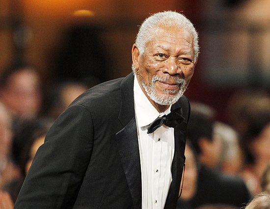 Ator Morgan Freeman, que foi eleito pela revista 'Forbes' a celebridade que mais inspira confiança no público 