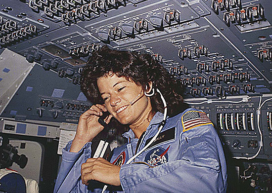 Sally Ride, em misso de 1983 na nave Challenger; astronauta morreu nesta segunda aos 61 anos