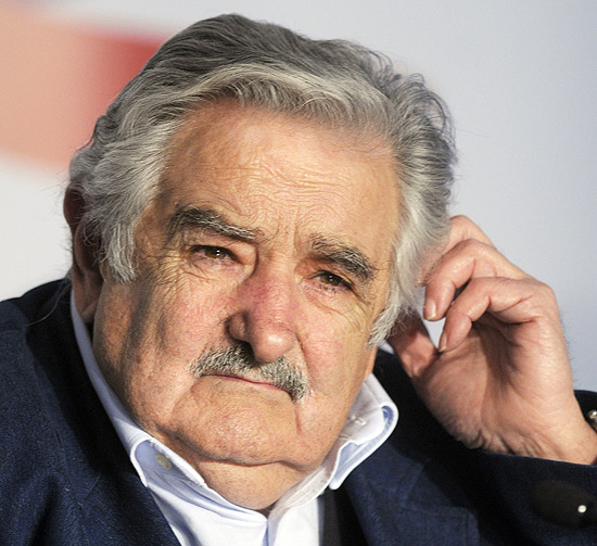 O presidente do Uruguai, Jos Mujica, durante coletiva de imprensa em 2011, na cidade de Montevidu