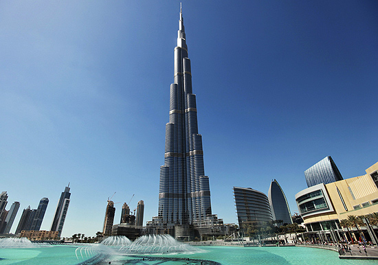 Burj Khalifa, maior prédio do mundo, com 828 metros de altura