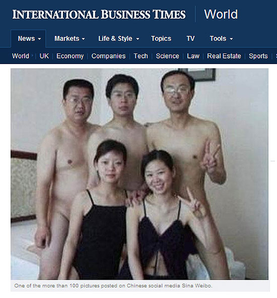 Uma das mais de 180 imagens de orgia divulgadas pela internet