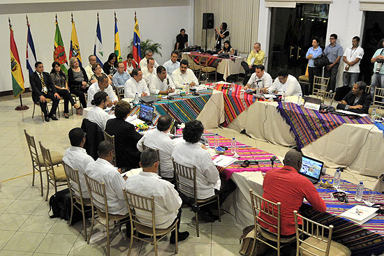 Reunio extraordinria da Alba (Aliana Bolivariana para os Povos da Nossa Amrica), que aconteceu no Equador
