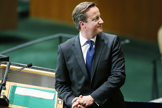 O premiê David Cameron na quarta, durante discurso na Assembleia-Geral da ONU, em Nova York