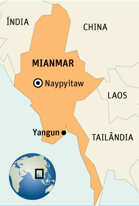 Onde fica Mianmar