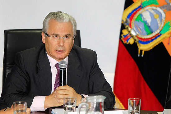 O ex-juiz espanhol Baltasar Garzn, durante divulgao de relatrio sobre a Justia do Equador, no ltimo dia 15
