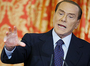O presidente milanista Silvio Berlusconi
