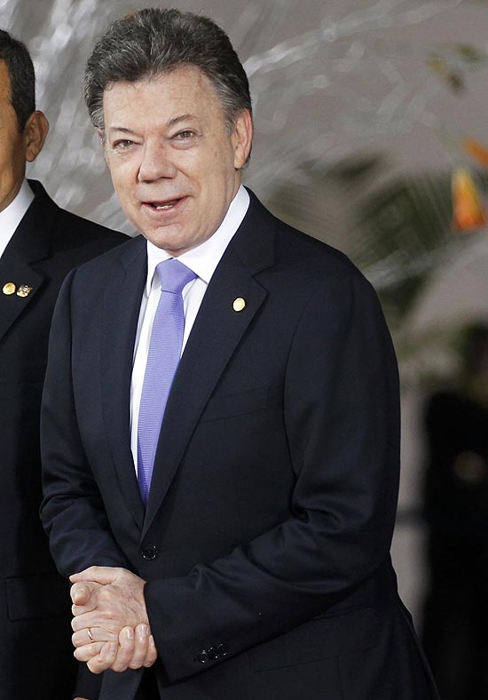 Presidente da Colmbia, Juan Manuel Santos durante evento em outubro de 2012