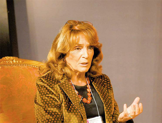 A jornalista Magdalena Ruiz Guiaz durante evento em Buenos Aires, em 2008; ela apurou os crimes da ditadura
