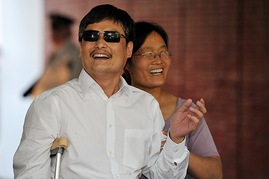 O ativista chins Chen Guangcheng em Manhattan, Nova York, onde agora mora com a famlia