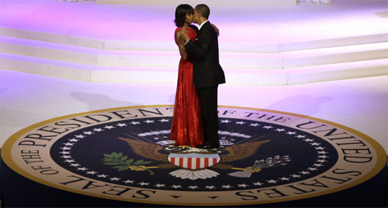 Obama e Michele em baile da gala