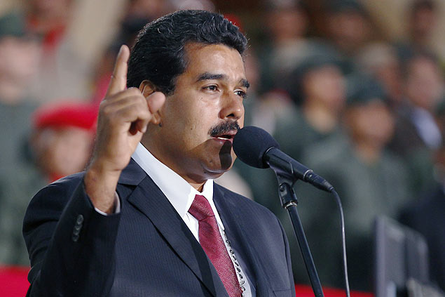 O mandatrio interino da Venezuela e candidato presidencial, Nicols Maduro