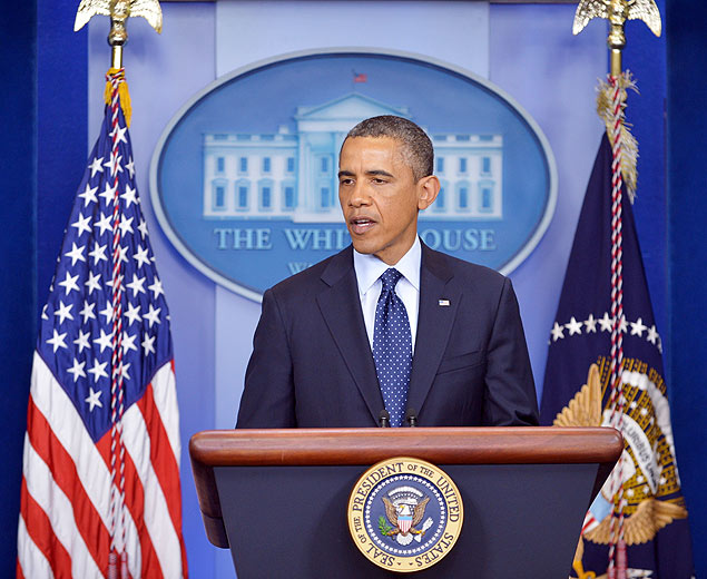 Presidente dos EUA, Barack Obama, fala sobre exploses na Maratona de Boston, em coletiva na Casa Branca