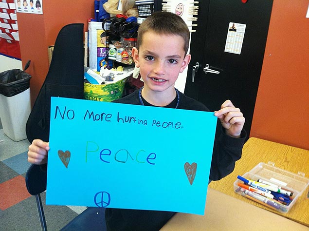 Martin Richard, 8, em foto de professora da escola onde estudava em Boston; menino  um dos trs mortos em atentado