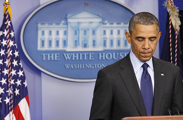 O presidente dos EUA, Barack Obama, durante pronunciamento sobre a prisão do segundo suspeito de atentados em Boston
