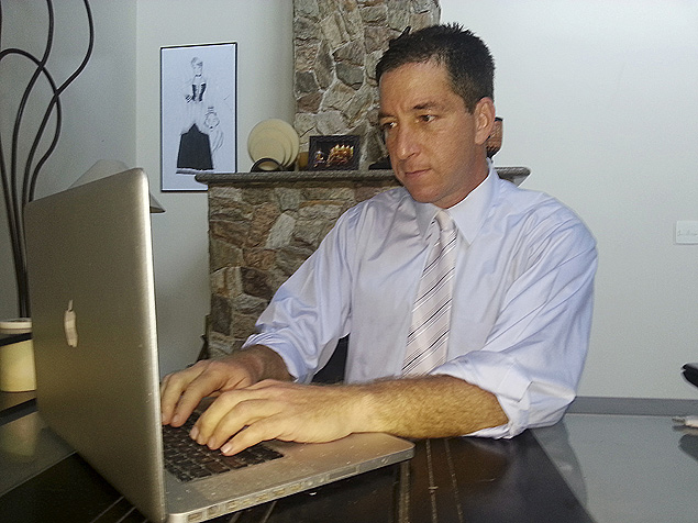 O jornalista Glenn Greenwald, reprter e colunista do jornal "The Guardian", que vive no Rio