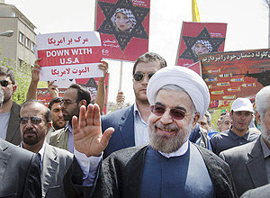 O presidente eleito do Irã, Hasan Rowhani 