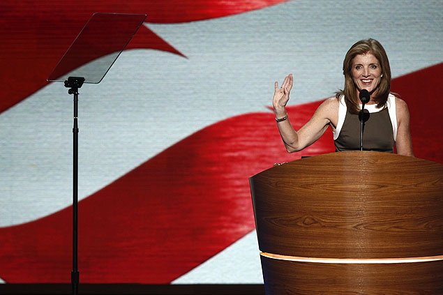 Caroline Kennedy durante Conveno Nacional Democrata, em Charlotte, no Estado da Carolina do Norte, em 2012