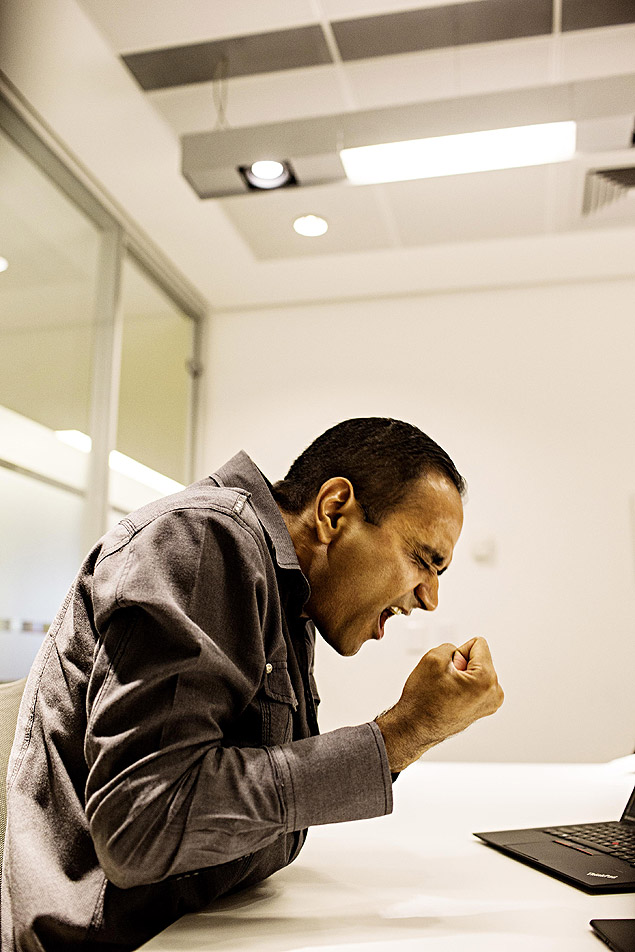 O engenheiro Avinash Kaushik, em entrevista na sede do Google, em So Paulo