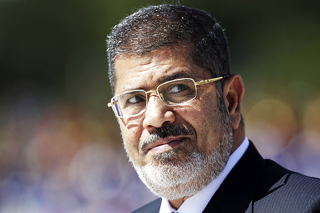 O ex-presidente do Egito Mohammed Mursi, deposto em 2013, que teve a pena de morte pedida