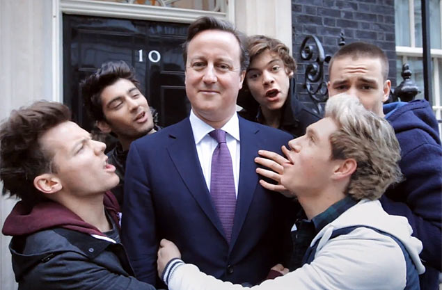 Banda One Direction, que fez clipe com o premi britnico David Cameron, concorre no #MTVstars