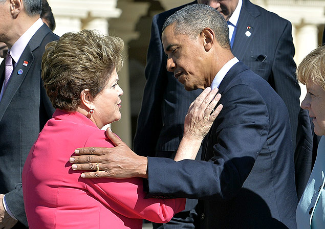 Barack Obama ( dir.) e Dilma Rousseff; para especialistas, falta ambio nas relaes EUA-Brasil