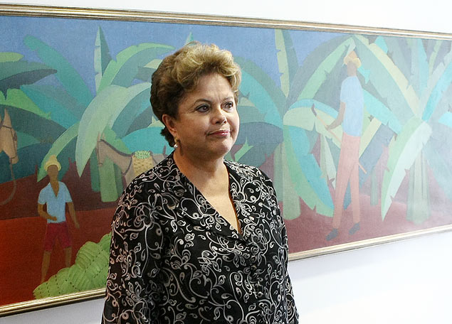 A presidente Dilma Rousseff durante reunião com o presidente mundial da Audi AG, Rupler Stadler, no Palácio do Planalto