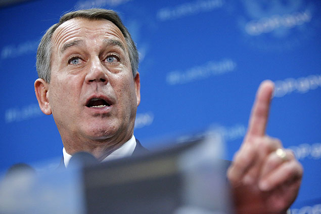 Em discurso, John Boehner acusa Obama e democratas de não querer abrir mão de reforma da saúde para destravar governo