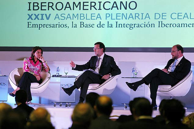O primeiro-ministro da Espanha, Mariano Rajoy, está no Panamá para a Cúpula Iberoamericana