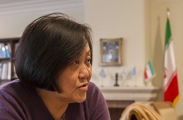 Janet Lim durante entrevista na sede da Acnur em Teer