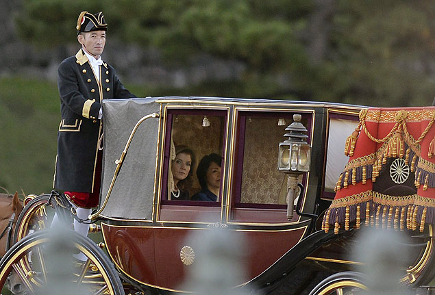 Caroline Kennedy, 55, deixa o palcio imperial japons, em Tquio, aps entregar suas credenciais como embaixadora no Japo