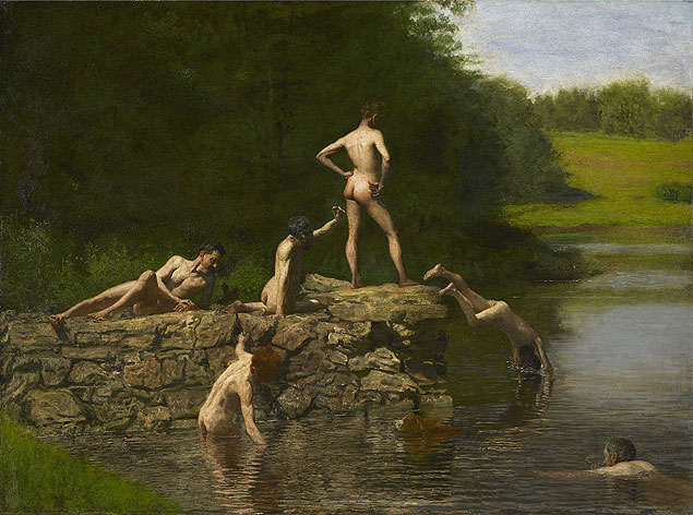"Swimming", de Thomas Eakins, foi um dos quadros vistos por Kennedy na exposio em que esteve em Dallas no dia de sua morte
