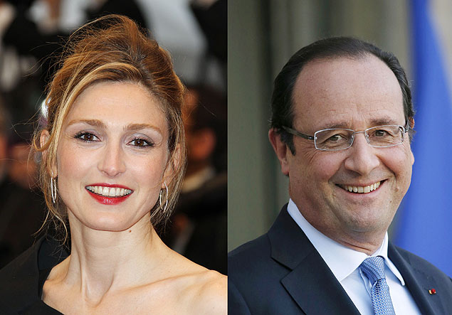 Julie Gayet e Franois Hollande; presidente disse que vai processar revista que o acusou de manter uma relao extraconjugal com a atriz