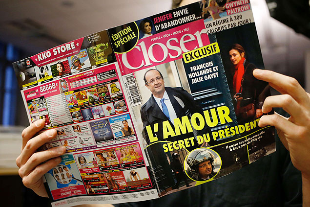 Revista "Closer" disse que Hollande passa as noites no apartamento de Julie Gayet, sua suposta amante, em Paris