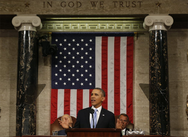 Obama faz o tradicional discurso do Estado da União, no qual apresenta prioridades para o ano