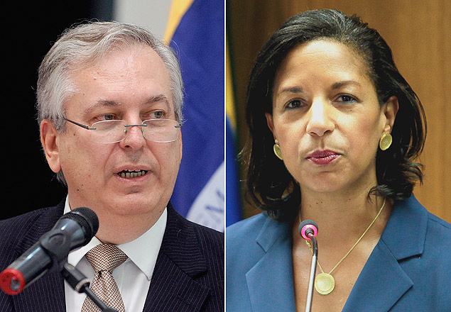 O chanceler brasileiro, Luiz Alberto Figueiredo, e a conselheira de Segurana Nacional, Susan Rice