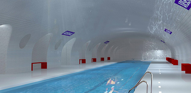 Projeto de piscina em estao de metr abandonada em Paris