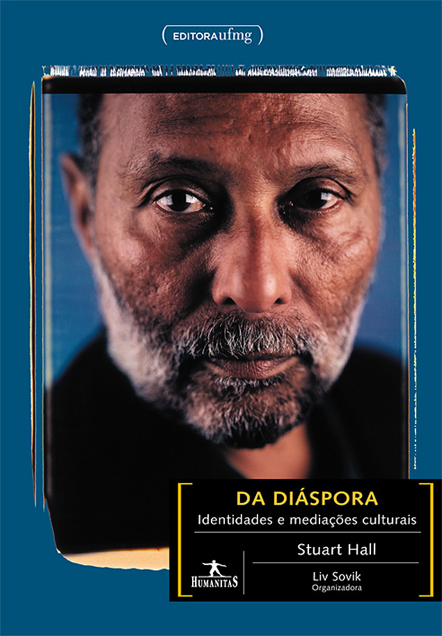 Capa do livro "Da Diáspora", do sociólogo britânico Stuart Hall, com retrato do autor
