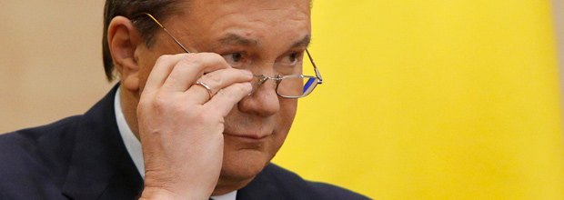 O presidente deposto da Ucrânia Viktor Yanukovich