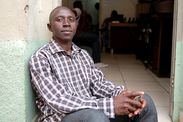 O malinense Adama Konate, 33, que conseguiu a aprovao do seu pedido de refgio aps 11 meses