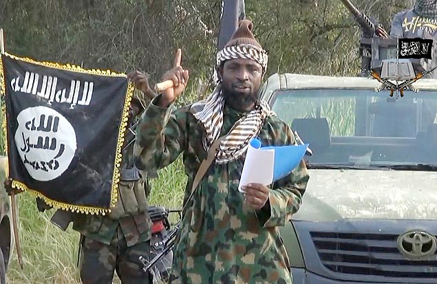 Abubakar Shekau, líder do Boko Haram, em vídeo que desmente sua morte