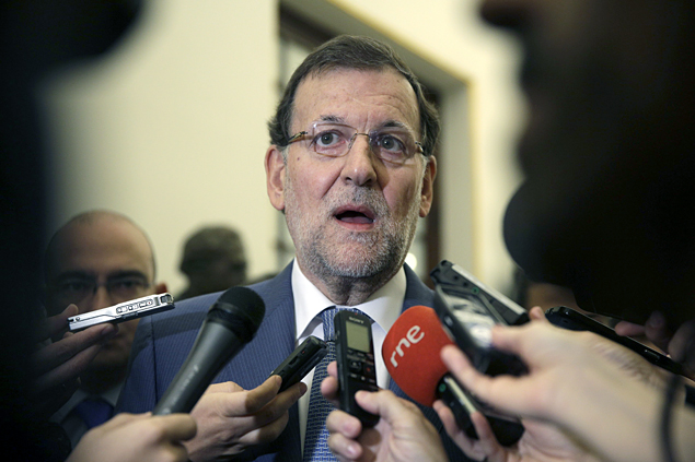 O premi espanhol Mariano Rajoy, que alertou para 'contaminao' com sada da Grcia da zona do euro