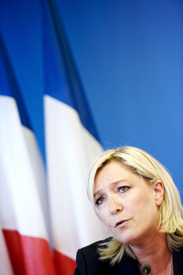 Marine Le Pen, presidente da Frente Nacional, principal partido de extrema-direita da Frana 