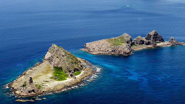 Ilhas disputadas do Mar do Leste da China, conhecidas como Senkaku no Japo e Diaoyu na China