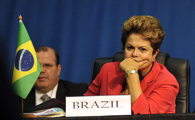 Dilma Rousseff, durante reunio 5 Brics, em Durban, na frica do Sul. 