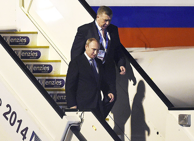 Presidente da Rssia, Vladimir Putin, chega a Brisbane, Austrlia, para cpula do G20