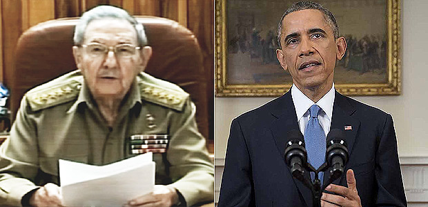 Raul Castro e Barack Obama anunciam reaproximao diplomtica entre Cuba e EUA